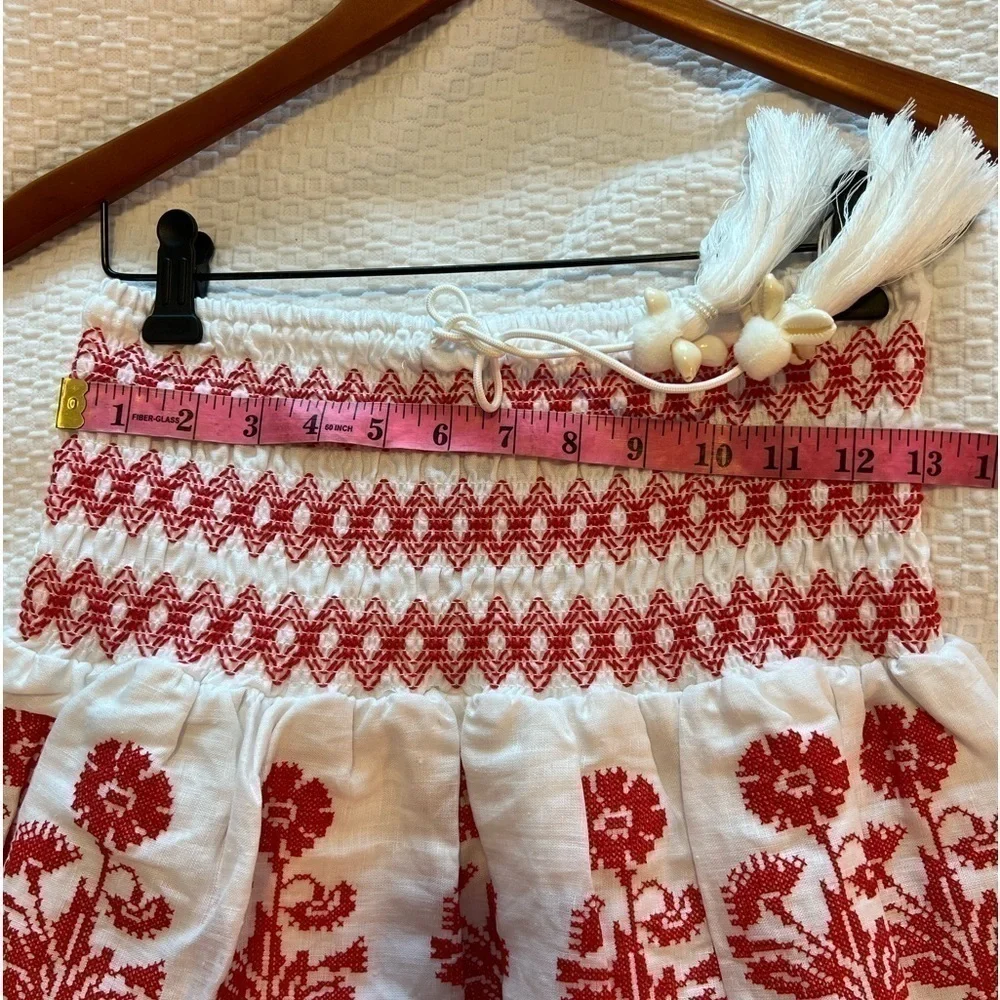 MILLY ESTEE CROSS STITCH EMBROIDERED  COLOR: HDX CORAL